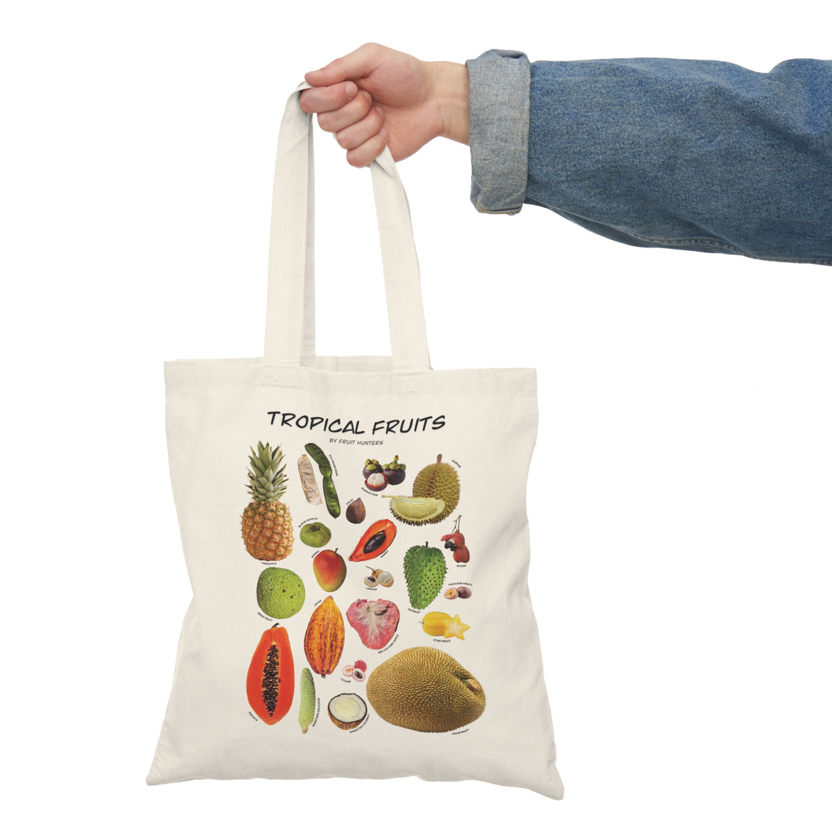 Tropical Fruits Natural Tote Bag Fruit Hunters