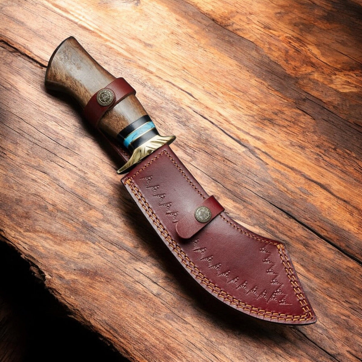 Handmade Damascus Hunting Knife – 10