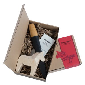 Mora Carving Knife Kit with Dala Horse Block #14041
