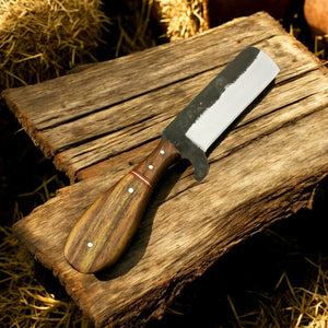 Custom Handmade Bull Cutter Knife – 1095 Forged Steel