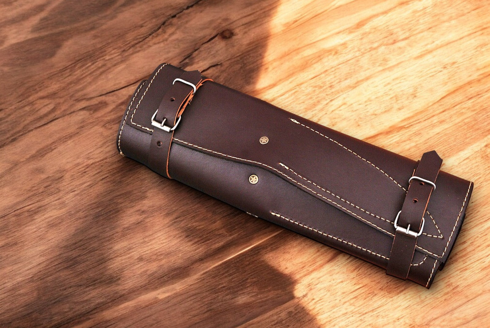 Handmade Damascus Kitchen Knives Set – Exotic Wood Handles