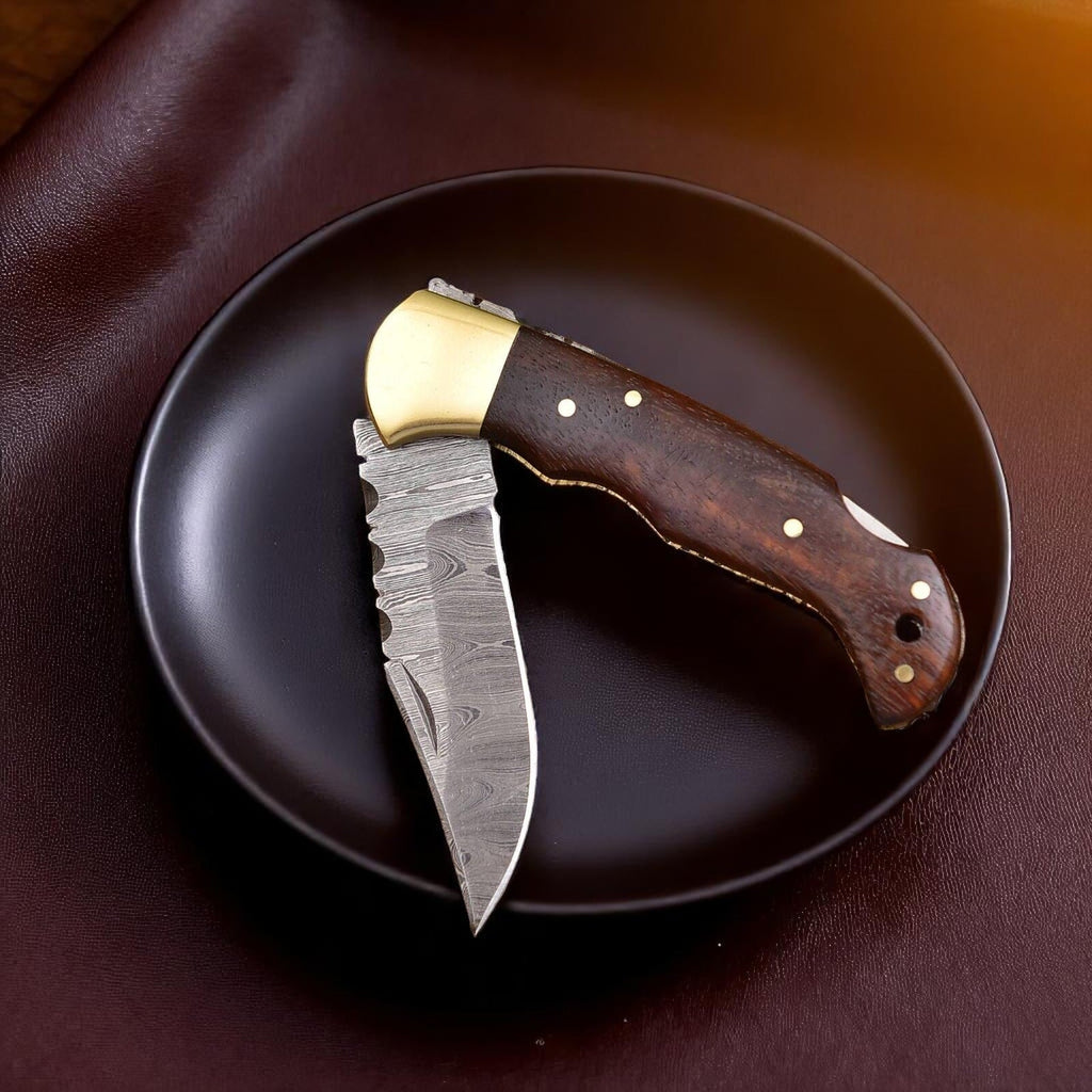 Cowboy Pocket Knife | 3" Damascus Blade